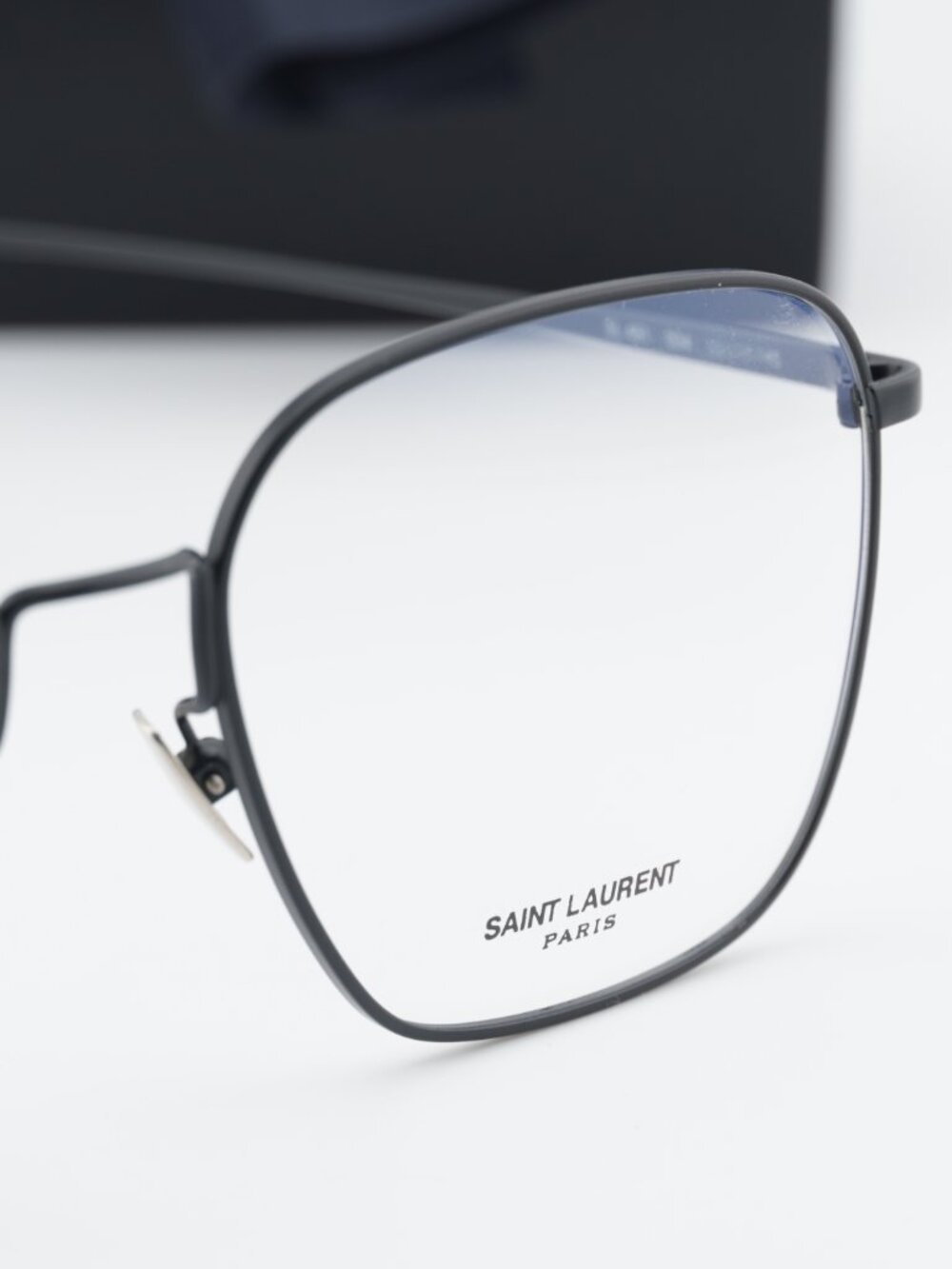 Saint Laurent SL491 004 Square Eyeglasses – Matte Black 55mm - Picture 5 of 9